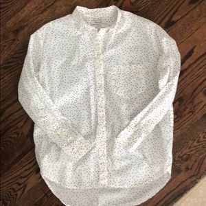 Madewell navy dot button down